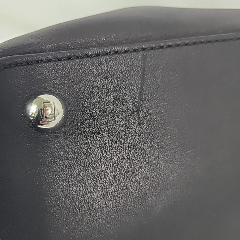 Fendi Black Leather Stud Applique Petite 2Jours Elite Tote - Picture 9 of 14